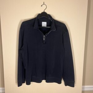 Tommy Bahama Men's Black Quarter Zip-Up Sweater